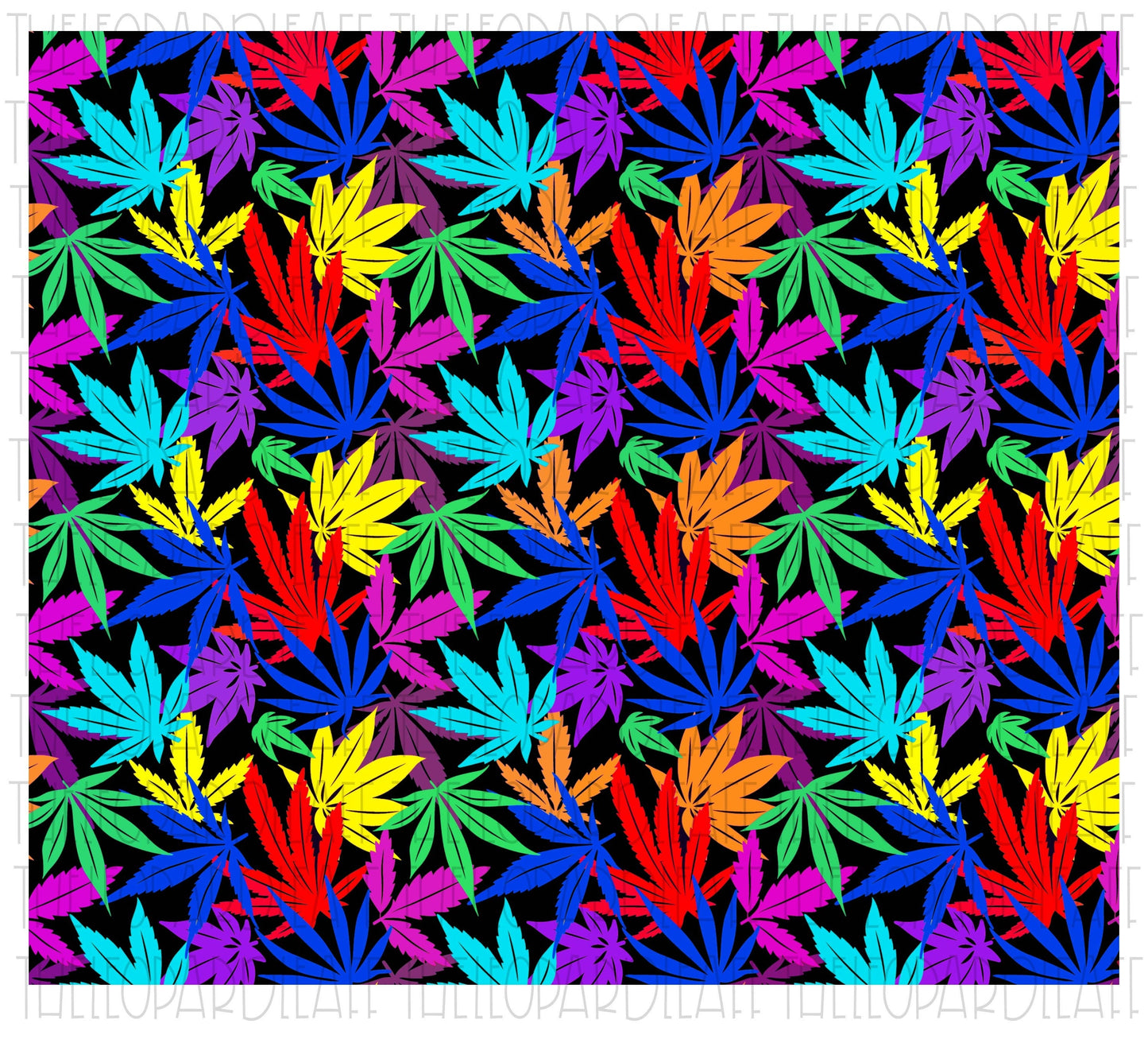 Cannabis Rainbow style Digital Paper, DIGITAL DESIGN **PNG file for Sublimation**