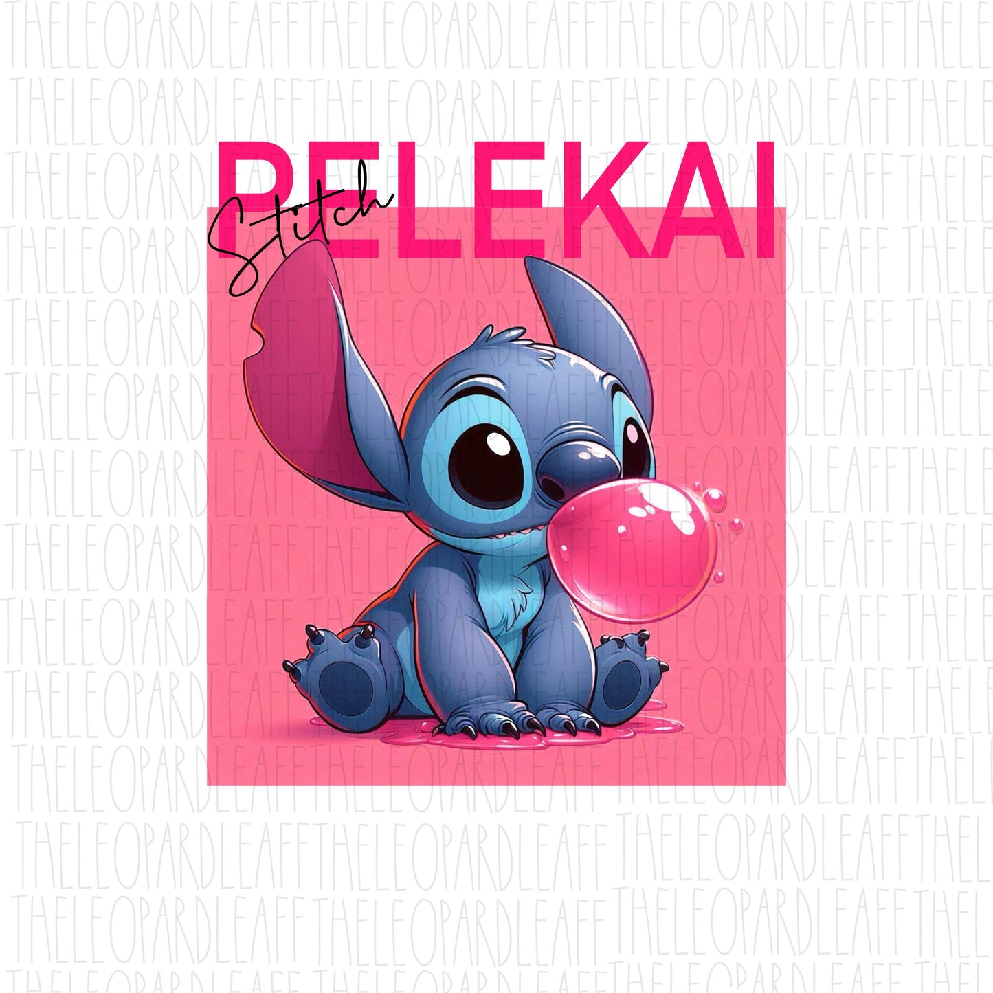 Stitch bubblegum, cute ,DIGITAL DESIGN **PNG file for Sublimation**