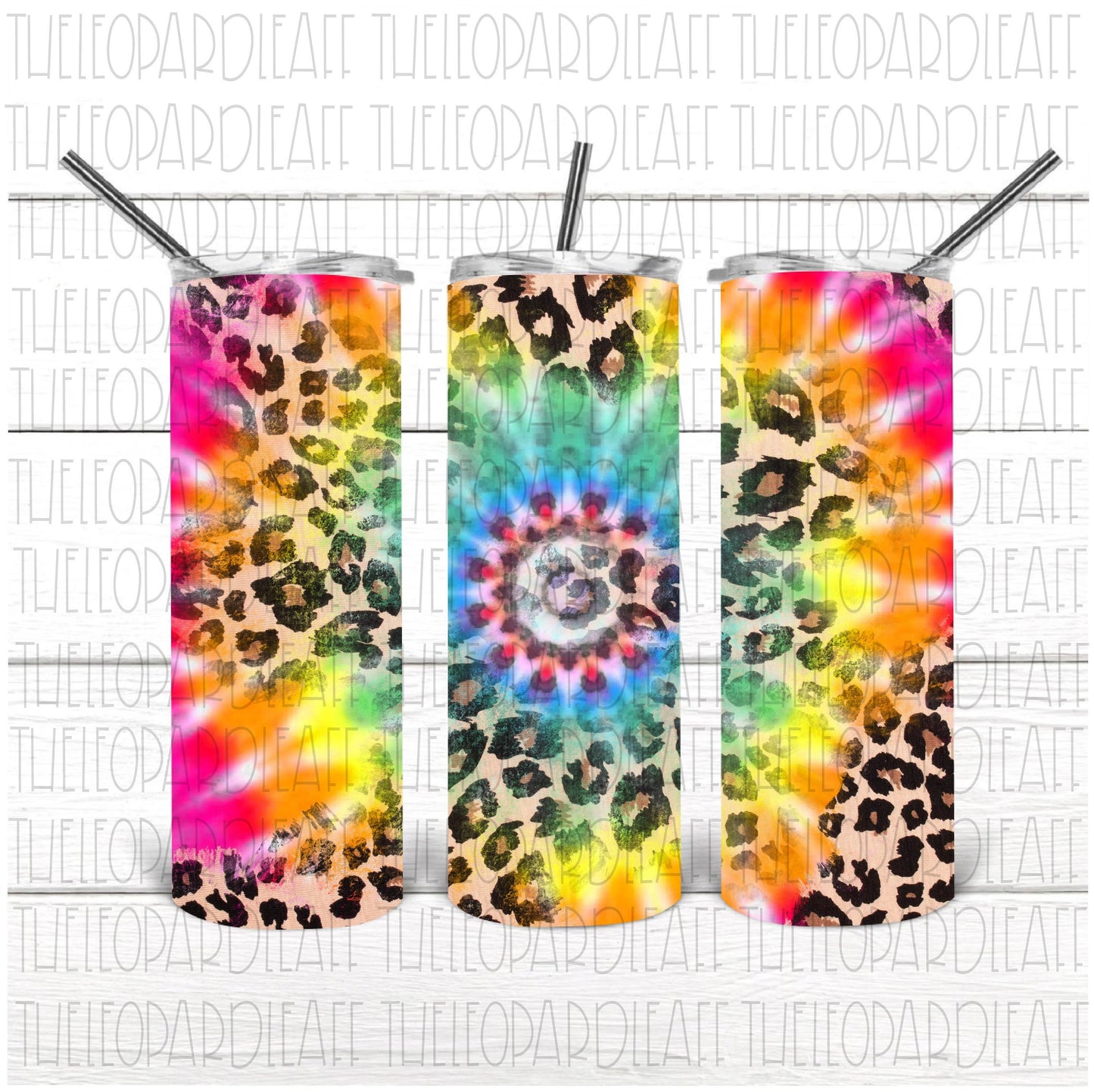 Tie Dye Leopard Digital Paper, DIGITAL DESIGN **PNG file for Sublimation**