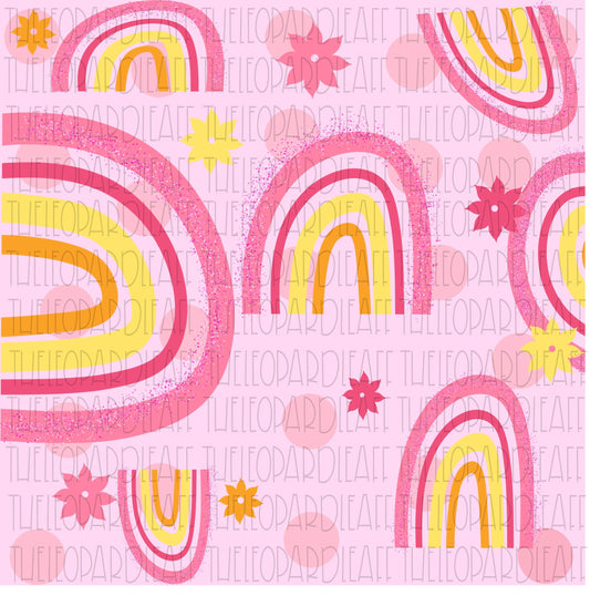 Pink rainbow, glitter, digital paper DIGITAL DESIGN **PNG file for Sublimation**