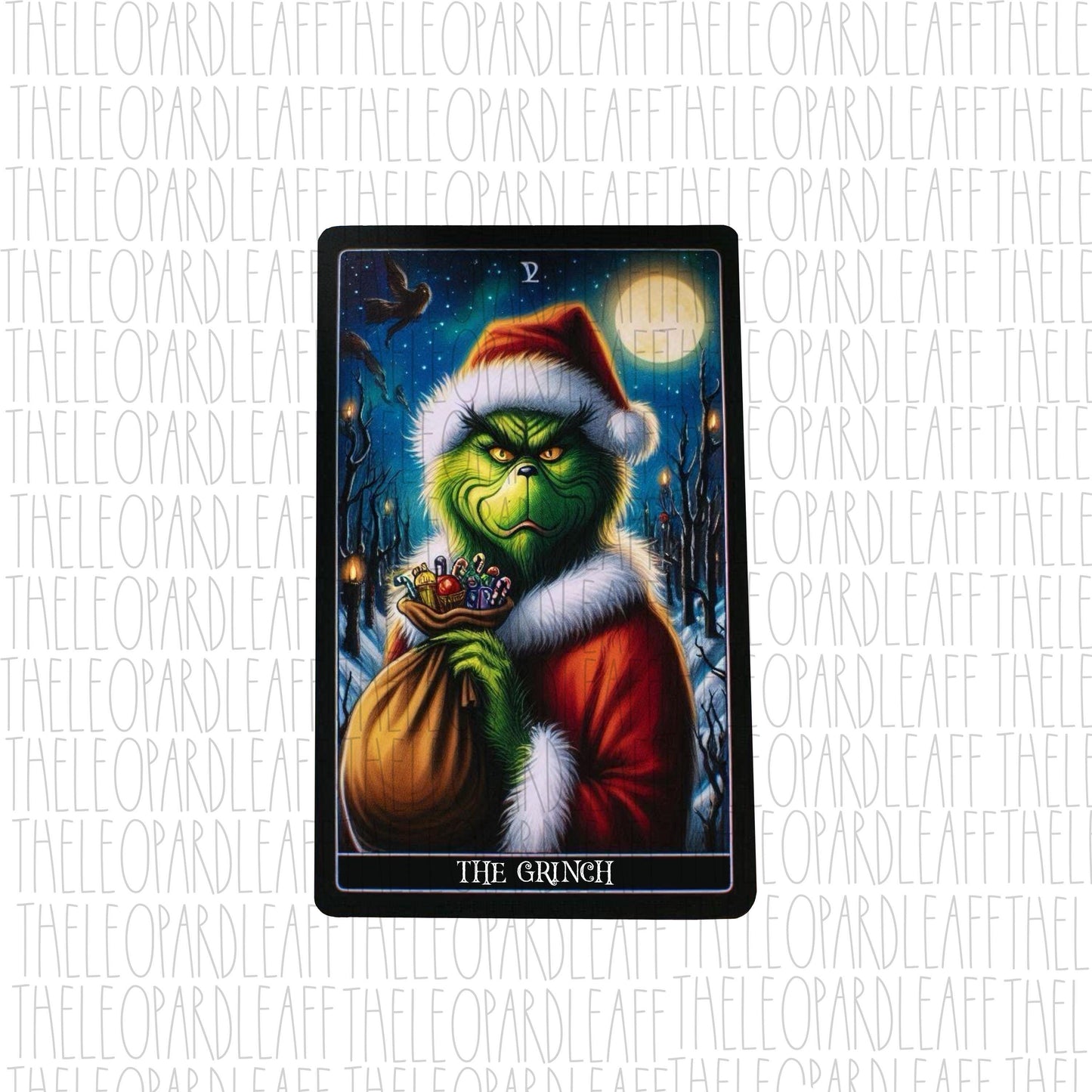 Grinch tarot card, Christmas, DIGITAL DESIGN **PNG file for Sublimation**