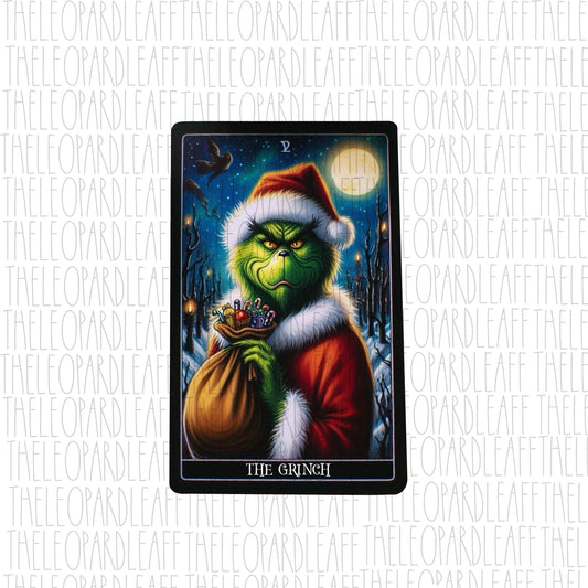 Grinch tarot card, Christmas, DIGITAL DESIGN **PNG file for Sublimation**