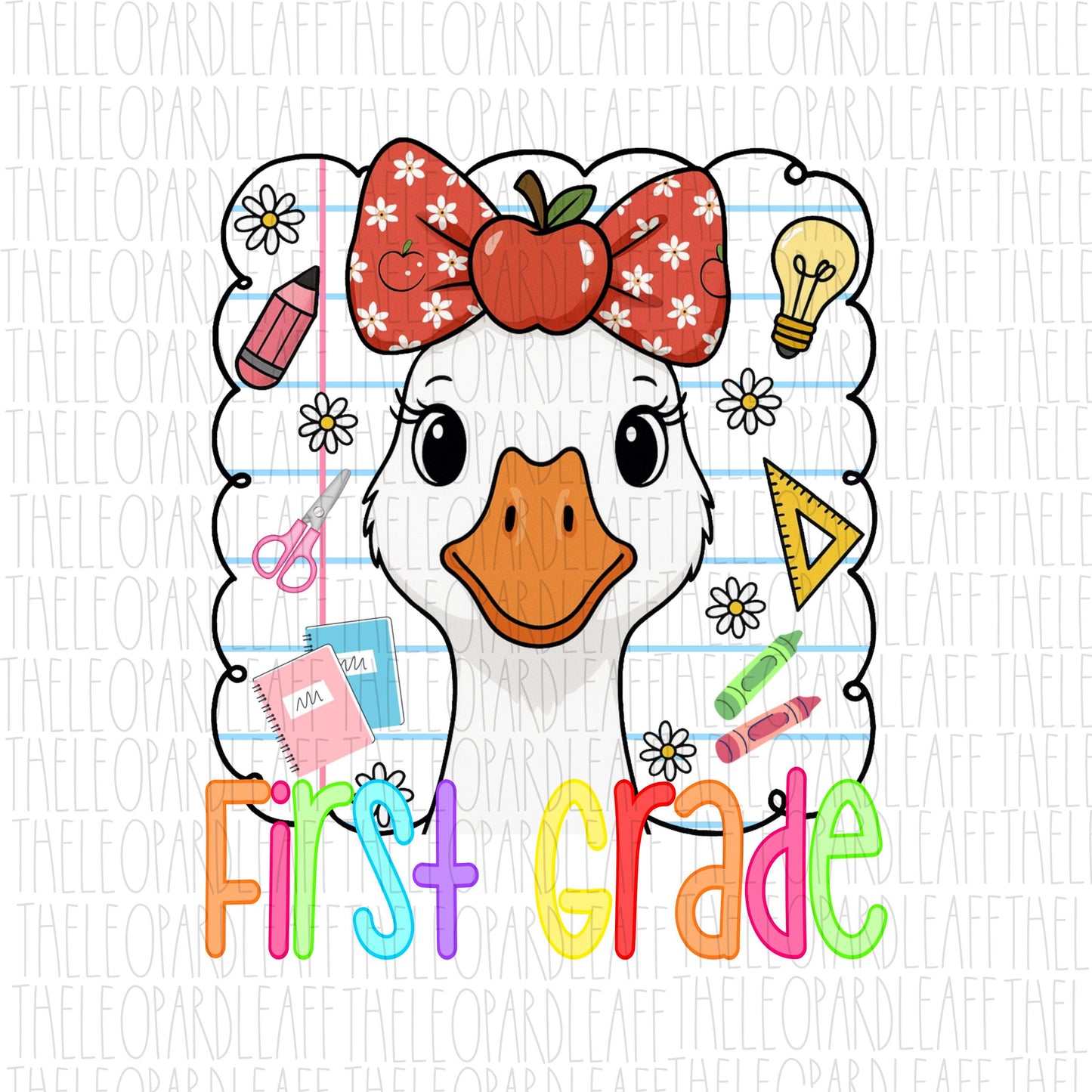 Back to school goose prek-4th grade bundle, DIGITAL DESIGN **PNG file**