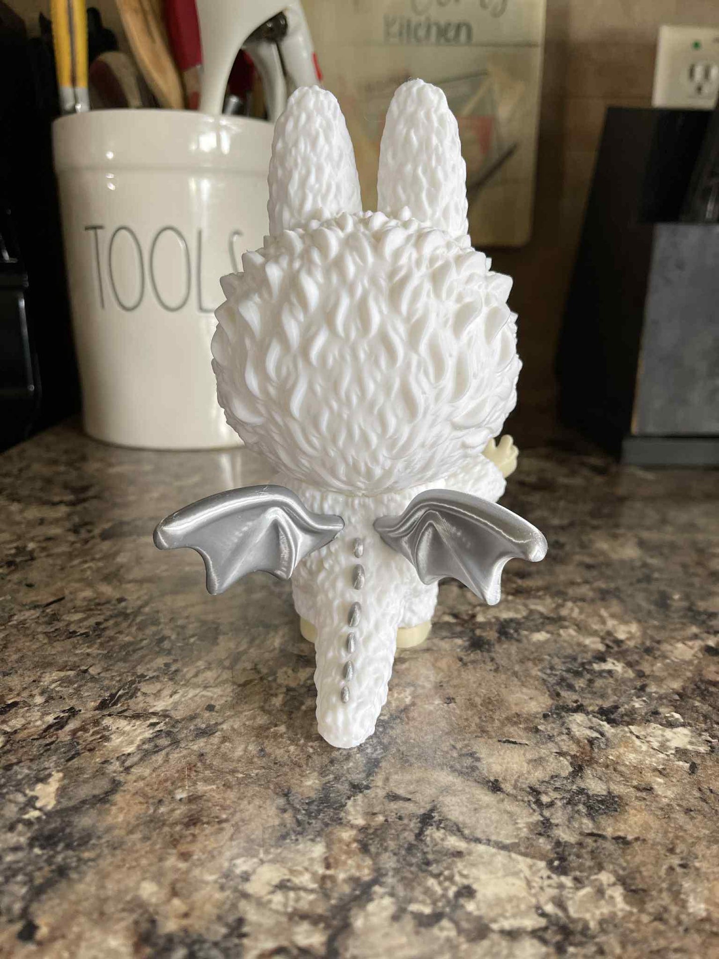 Angel/Devil monster with moving eyes, 3d printed figure,Collectible