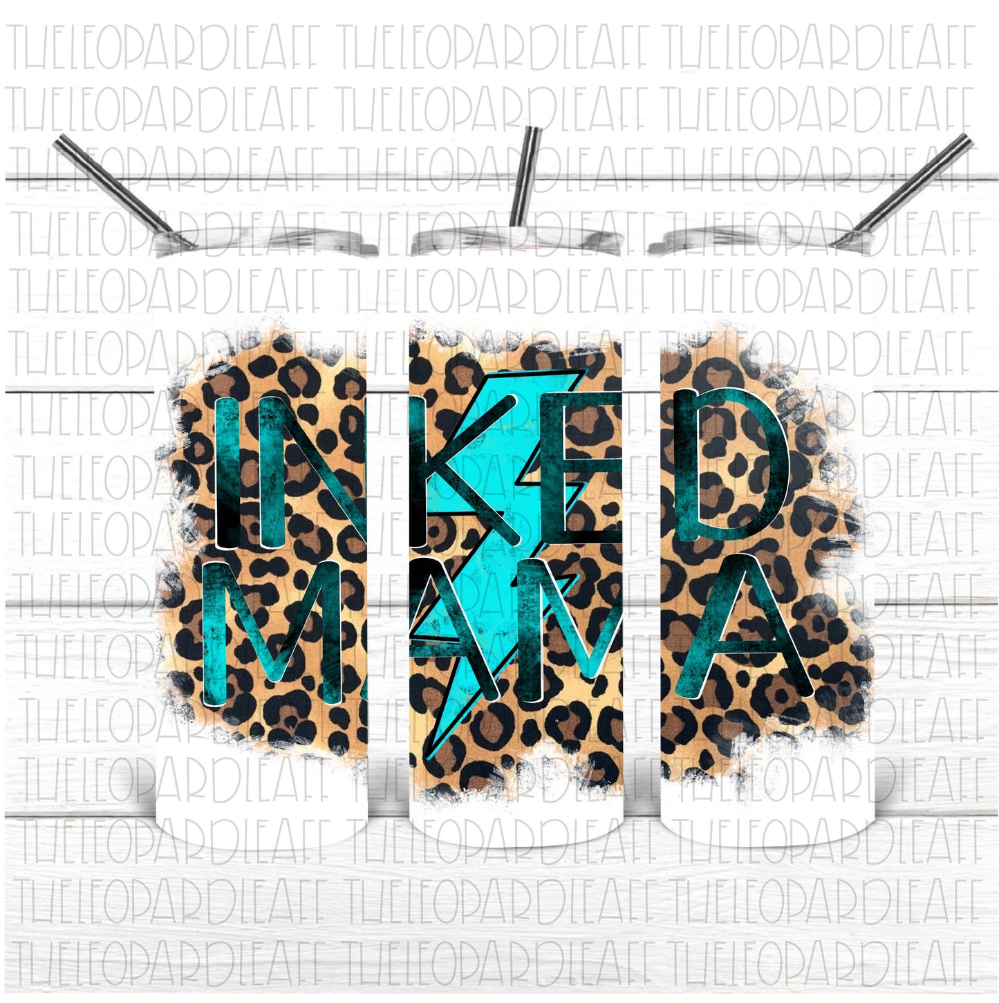 Inked Mama blue bolt DIGITAL DESIGN **PNG file for Sublimation**