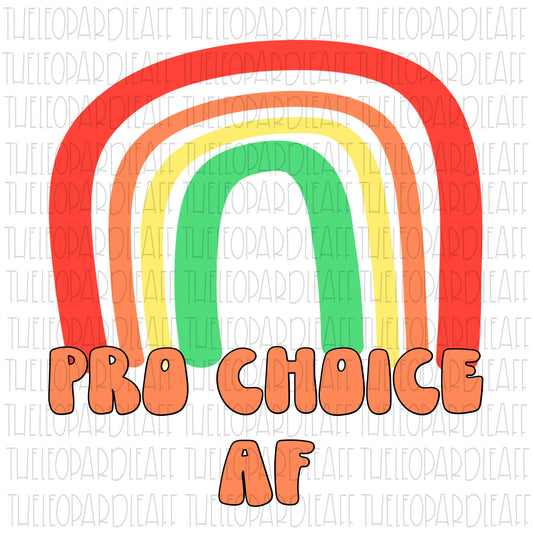Pro Choice af rainbow, Female reproductive system, DIGITAL DESIGN **PNG file for Sublimation**