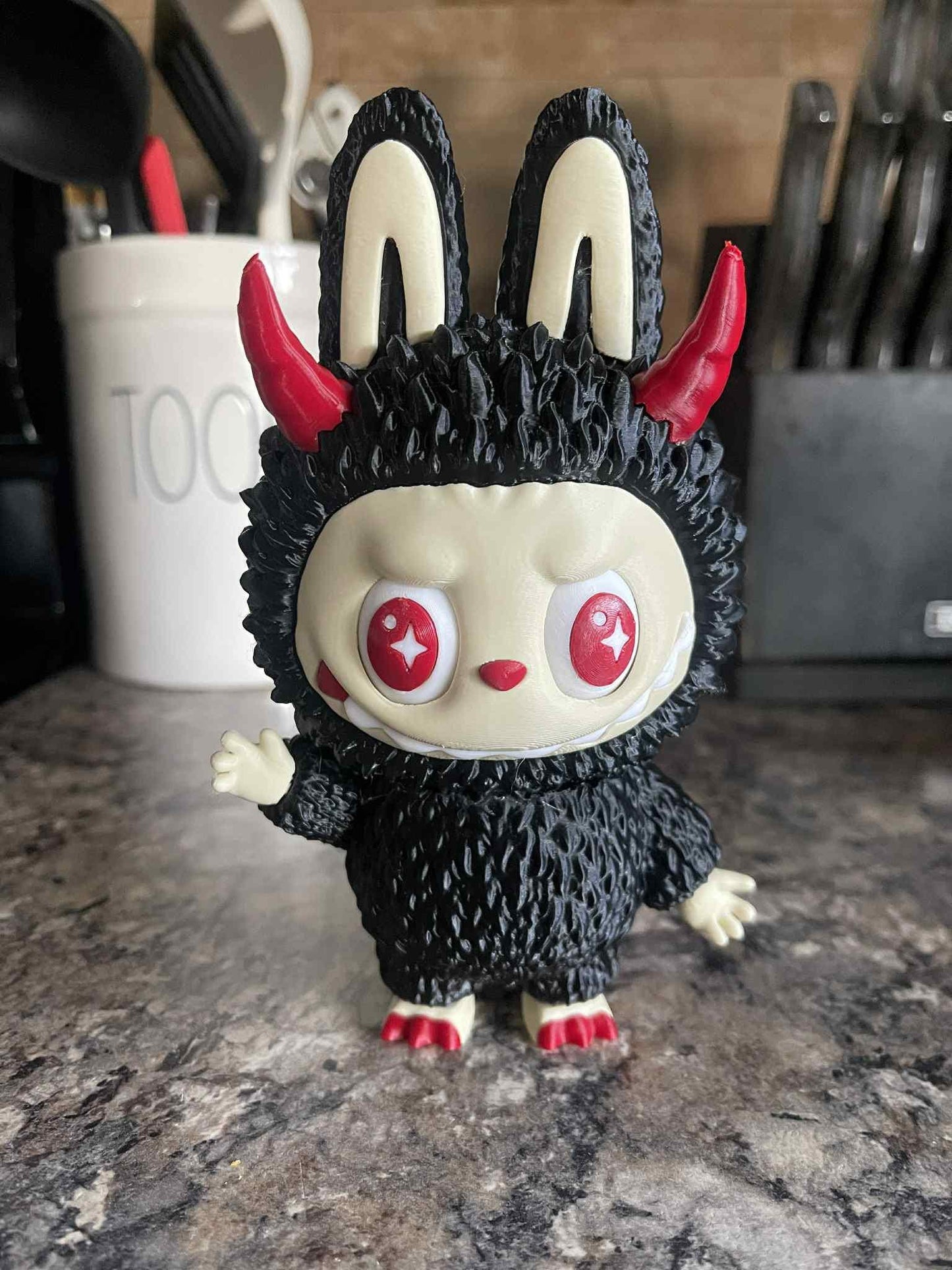 Angel/Devil monster with moving eyes, 3d printed figure,Collectible