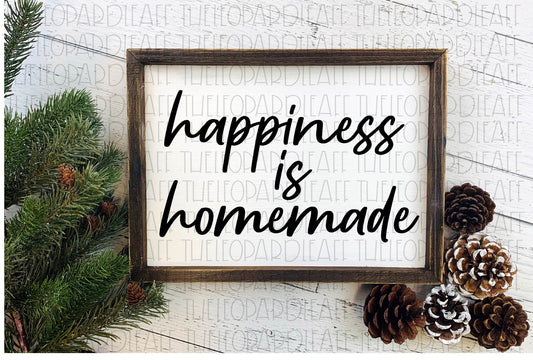 Happiness is Homemade, wood sign, DIGITAL DESIGN **png,svg,dxf**