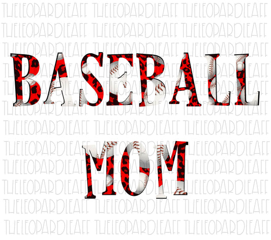 Baseball Mom DIGITAL DESIGN **PNG file for Sublimation**
