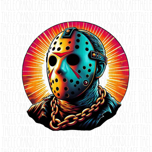 Horror character, Jason chain, Halloween, DIGITAL DESIGN **PNG file for Sublimation**