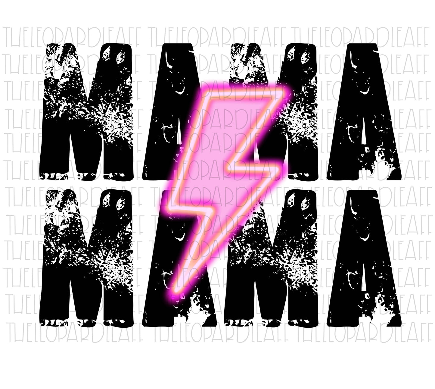 Mama mama pink bolt DIGITAL DESIGN **PNG file for Sublimation**