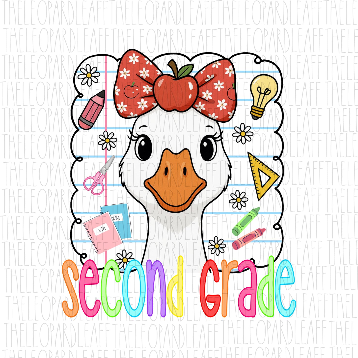 Back to school goose prek-4th grade bundle, DIGITAL DESIGN **PNG file**