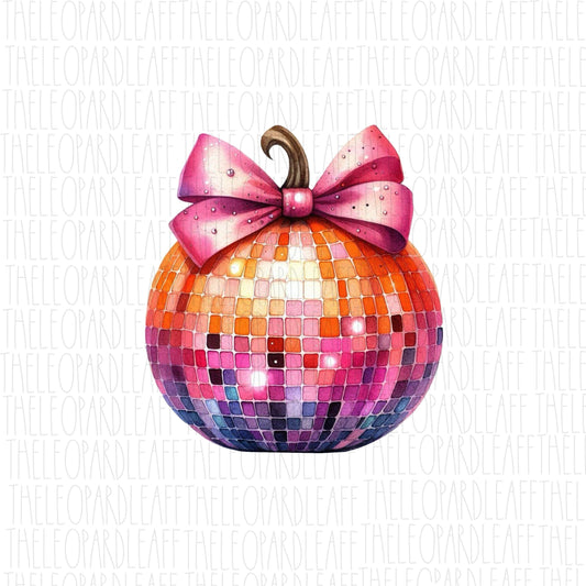Retro pumpkin, disco ball pumpkin, fall,DIGITAL DESIGN **PNG file for Sublimation**