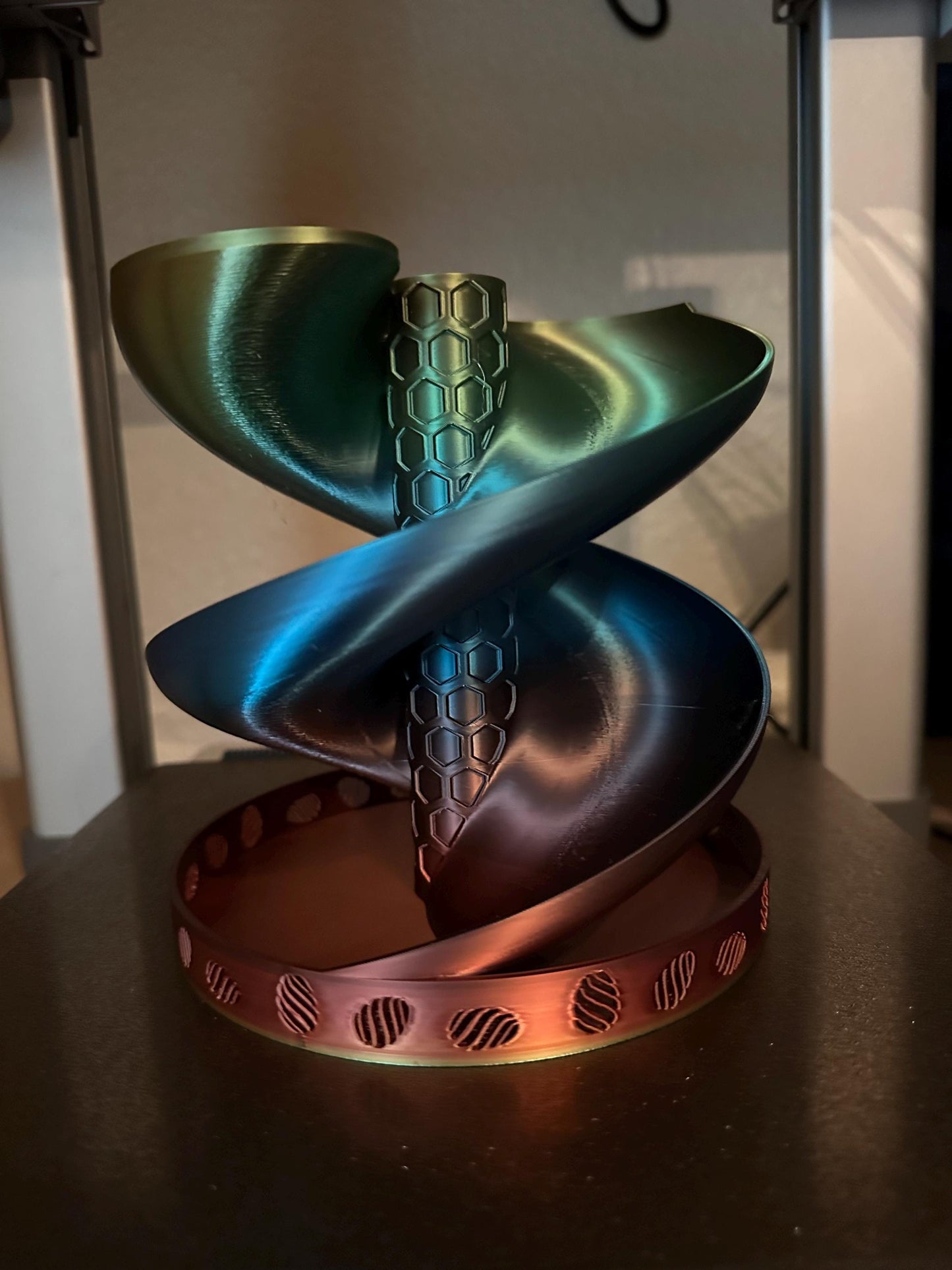 Spiral Egg Holder holds up to 18 eggs, 3d printed