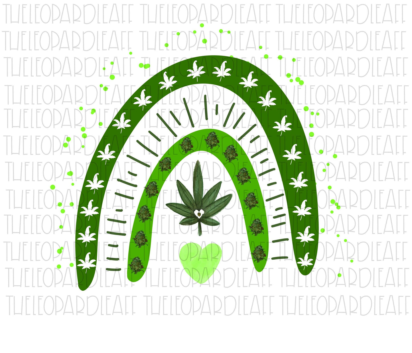 Cannabis Rainbow, DIGITAL DESIGN **PNG file for Sublimation**