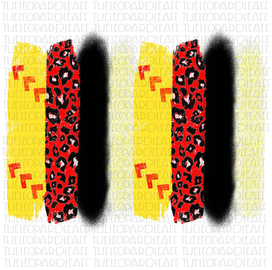 Softball Leopard print brush strokes, DIGITAL DESIGN **PNG file for Sublimation**