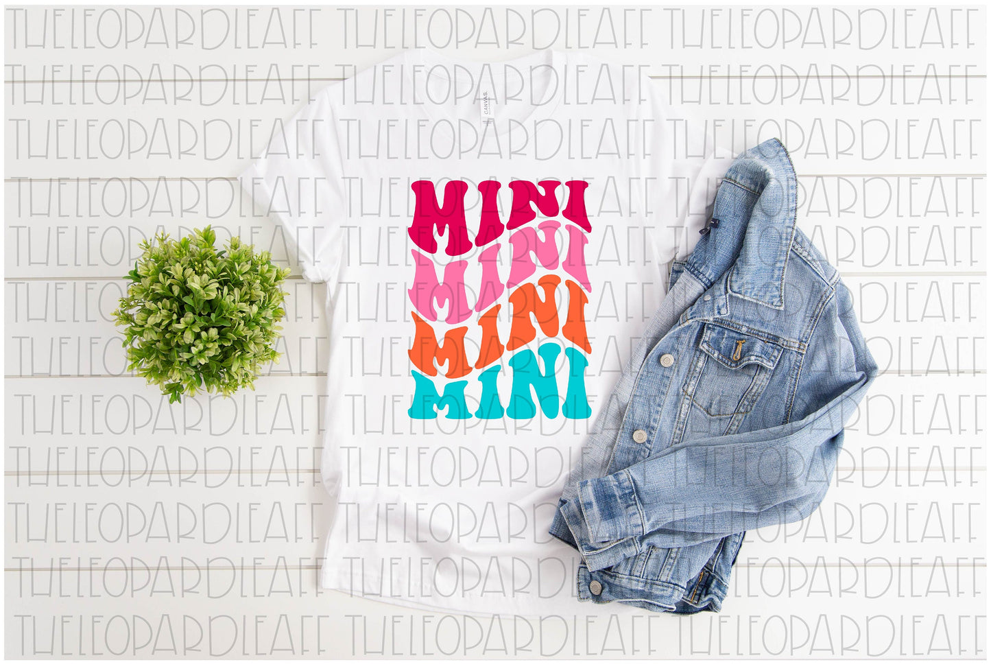 Mini mini wavy colored font, DIGITAL DESIGN **PNG file for Sublimation**