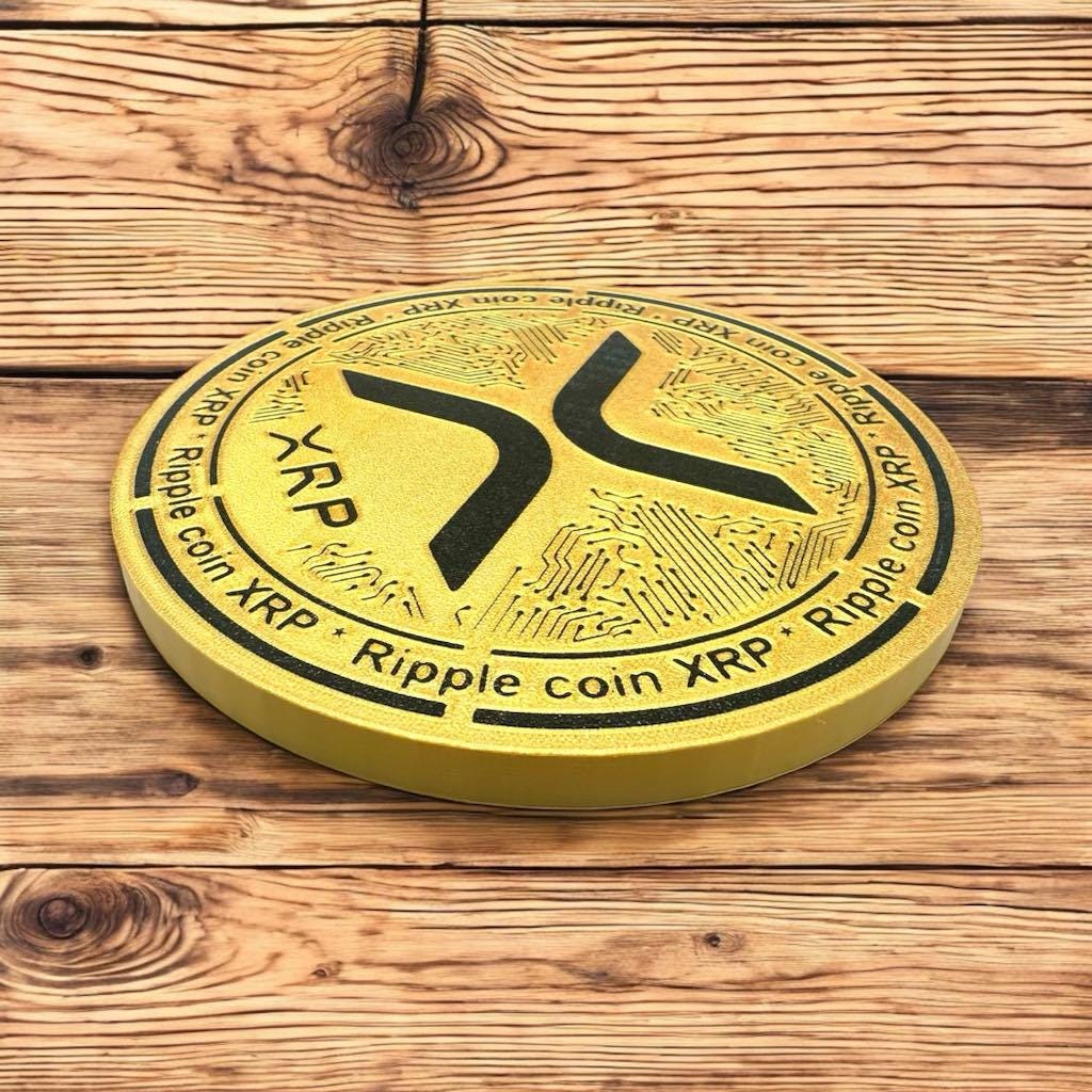 Xrp,gold coin, to the moon,crypto,3d printed coin