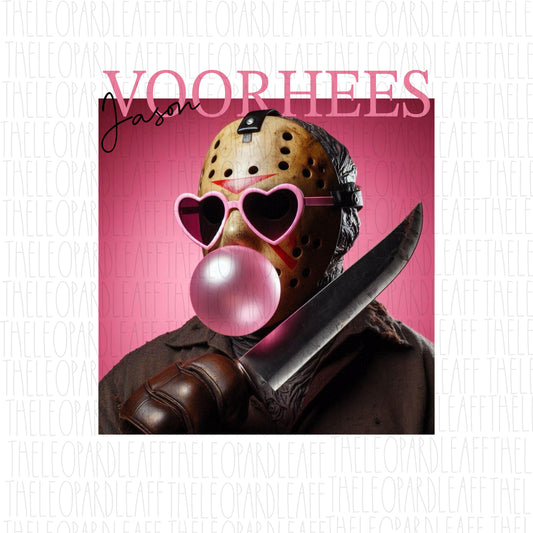Horror character, Jason Bubblegum, Halloween, DIGITAL DESIGN **PNG file for Sublimation**