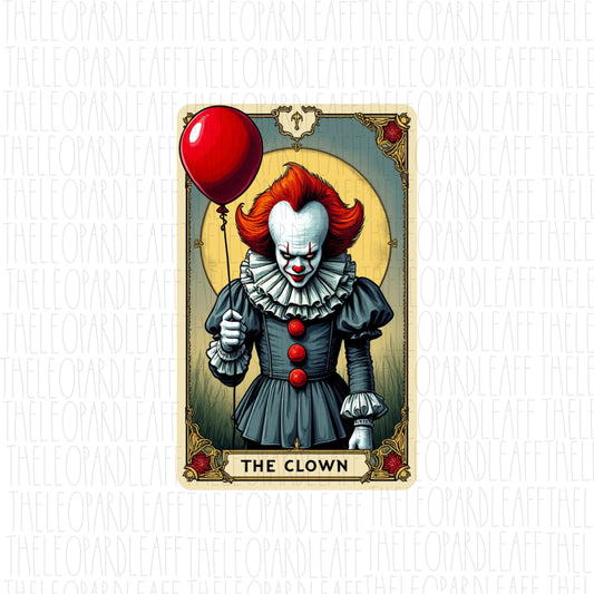 Pennywise The Clown,tarot card, Halloween,DIGITAL DESIGN **PNG file for Sublimation**