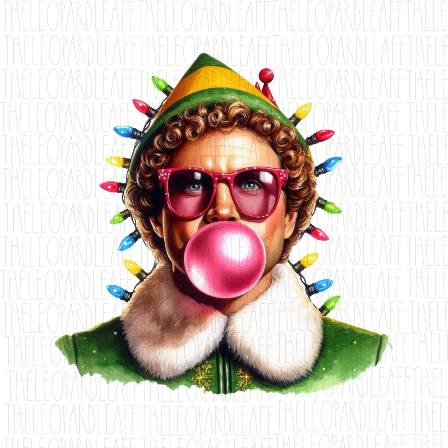 Buddy The Elf, bubblegum, Christmas, DIGITAL DESIGN **PNG file for Sublimation**