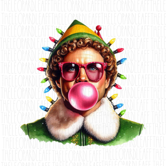 Buddy The Elf, bubblegum, Christmas, DIGITAL DESIGN **PNG file for Sublimation**