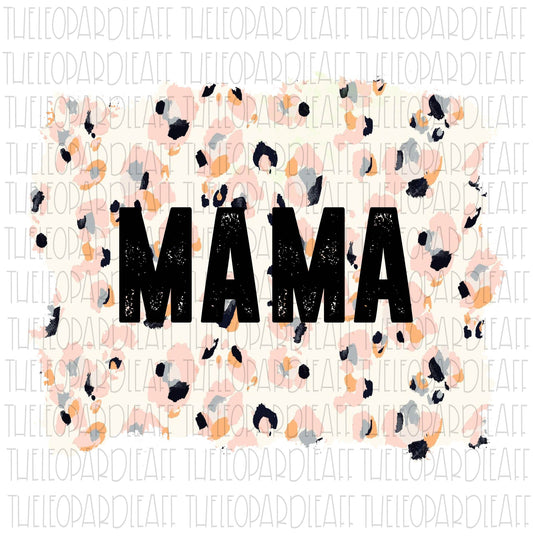 Mama leopard print DIGITAL DESIGN **PNG file for Sublimation**